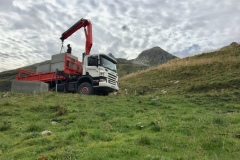 Livraison de bassin en alpage