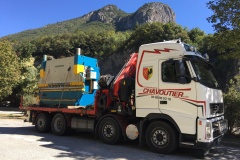 Transport d'une machine industrielle
